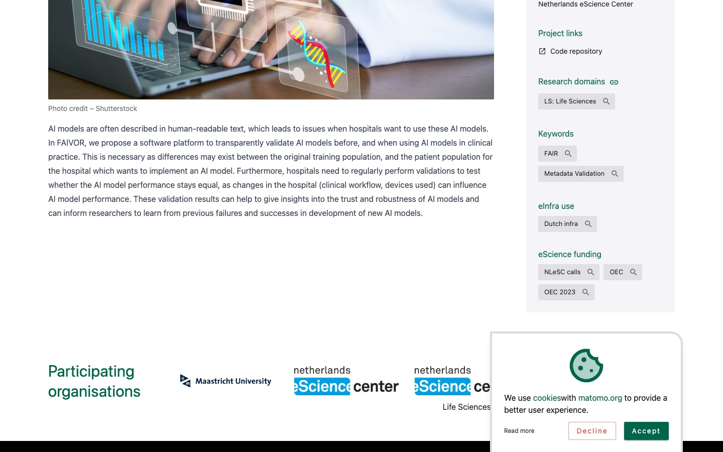 FAIVOR software metadata and validation context