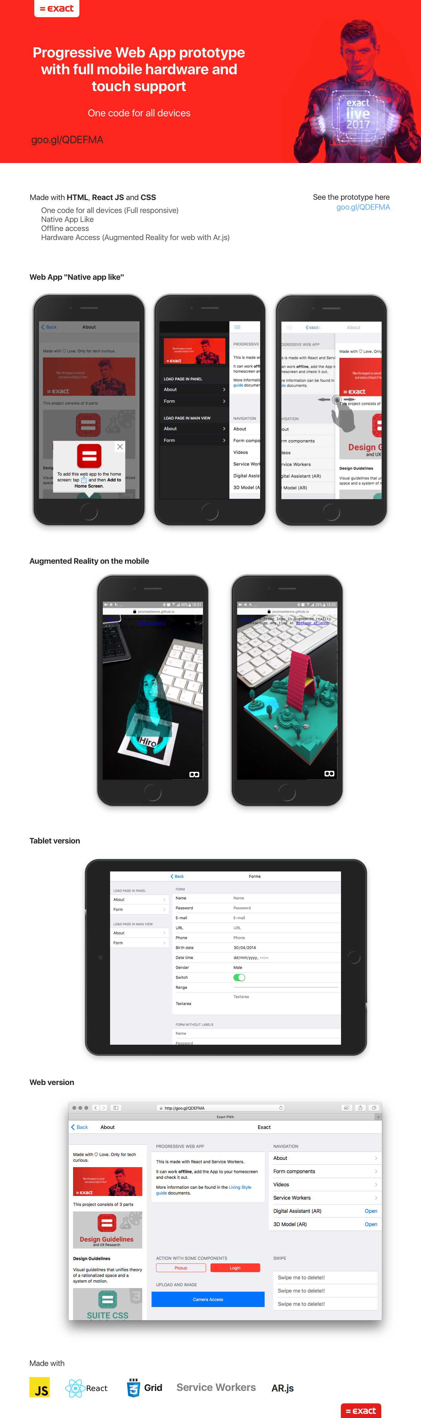 Responsive PWA flow across mobile screens