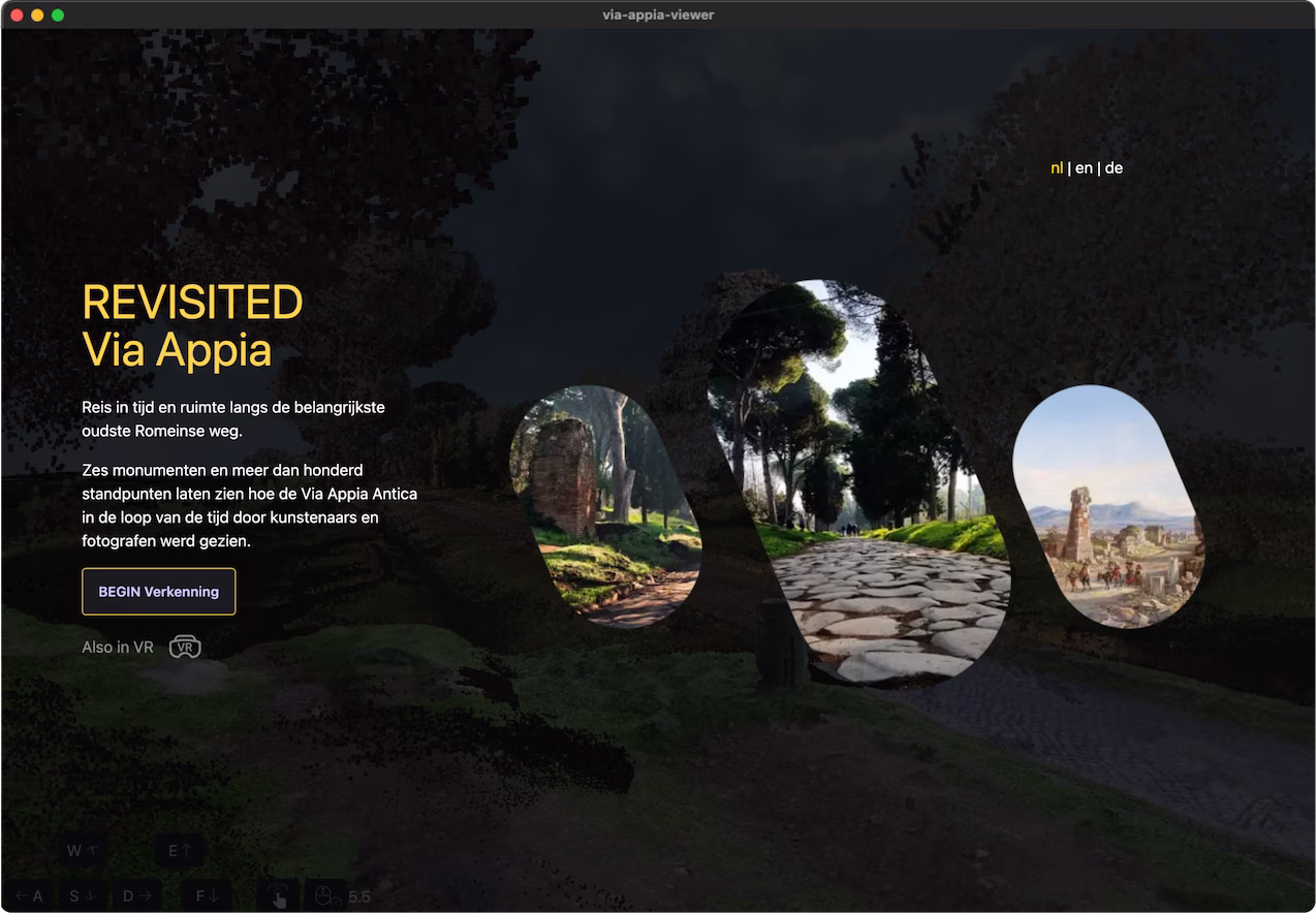 Point cloud visualization of the Appian Way