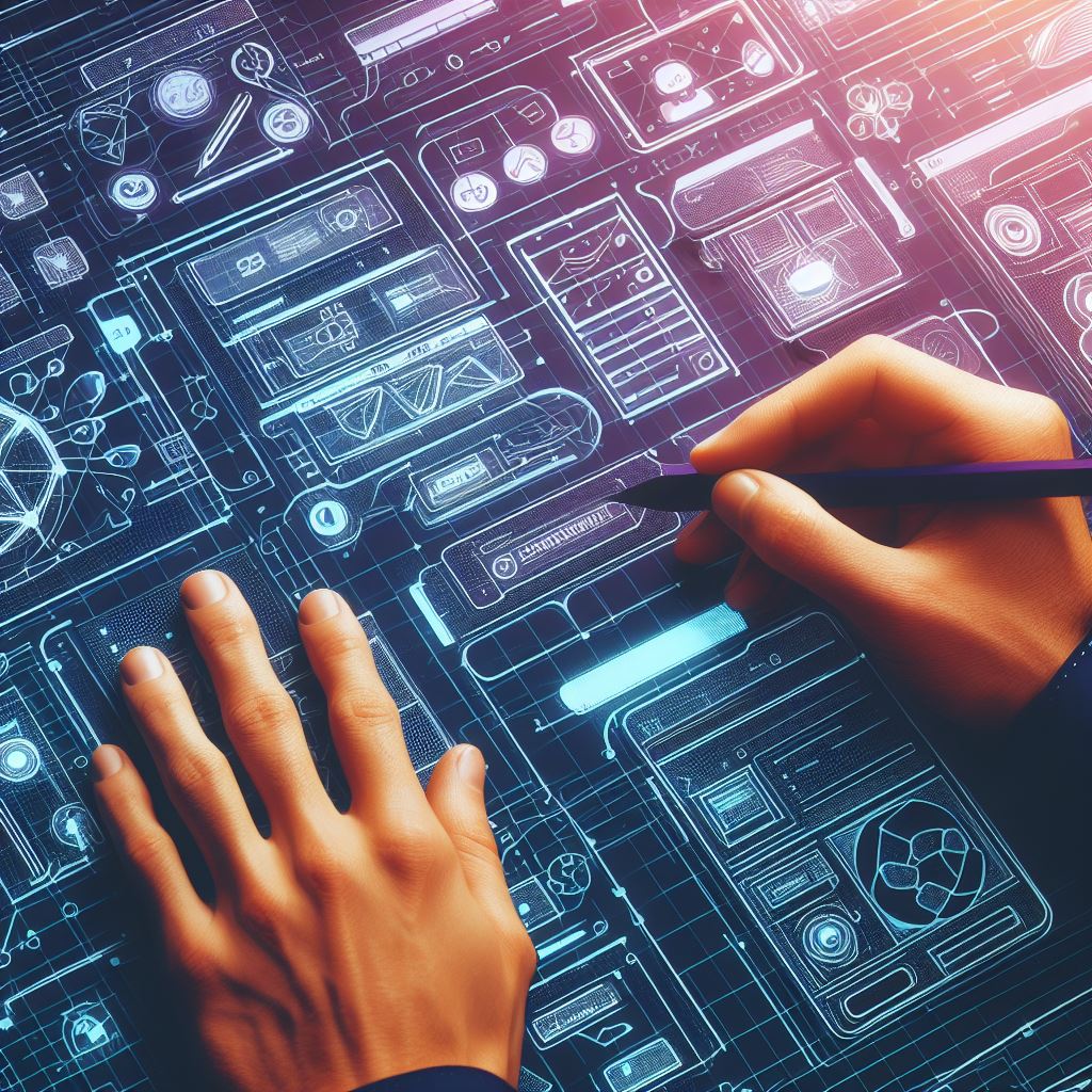 Illustration of interaction-design sketching and prototyping